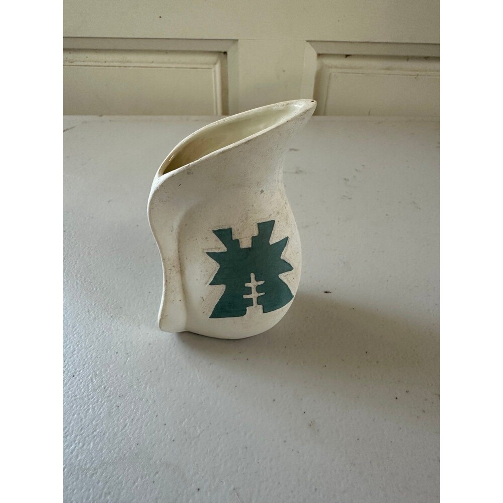 Vintage Native American Sioux Pottery Mini Creamer Pitcher M Blacktail Deer